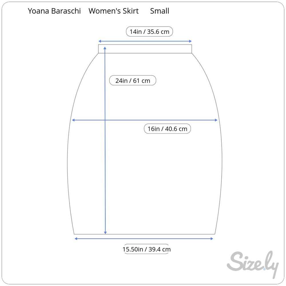 Yoana Baraschi Womens Straight Fitted Pencil Skirt Small Sapphire Blue Knit - Picture 12 of 12